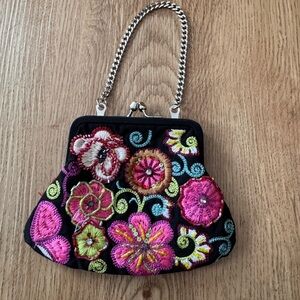 Vera Bradley 25th anniversary Floral Embroidered Women's coin Bag
